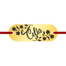 Martisor Bratara Inox Placuta Aurie Nume Celia