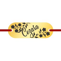 Martisor Bratara Inox Placuta Aurie Nume Cezara