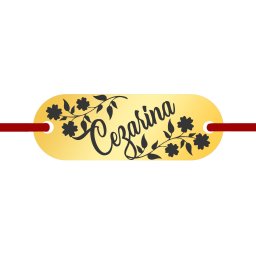 Martisor Bratara Inox Placuta Aurie Nume Cezarina