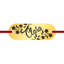 Martisor Bratara Inox Placuta Aurie Nume Clara