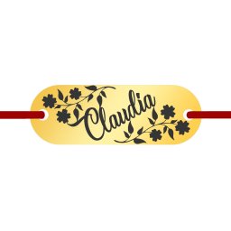 Martisor Bratara Inox Placuta Aurie Nume Claudia
