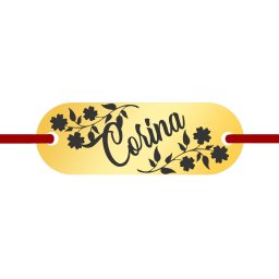 Martisor Bratara Inox Placuta Aurie Nume Corina