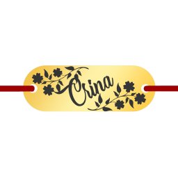 Martisor Bratara Inox Placuta Aurie Nume Crina