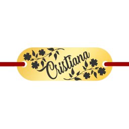 Martisor Bratara Inox Placuta Aurie Nume Cristiana