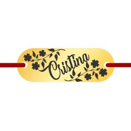 Martisor Bratara Inox Placuta Aurie Nume Cristina