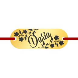 Martisor Bratara Inox Placuta Aurie Nume Daria