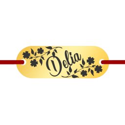 Martisor Bratara Inox Placuta Aurie Nume Delia