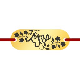 Martisor Bratara Inox Placuta Aurie Nume Elisa