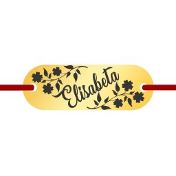 Martisor Bratara Inox Placuta Aurie Nume Elisabeta