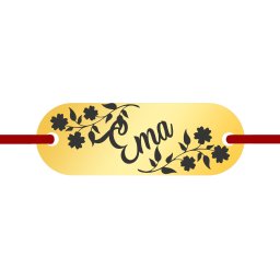 Martisor Bratara Inox Placuta Aurie Nume Ema