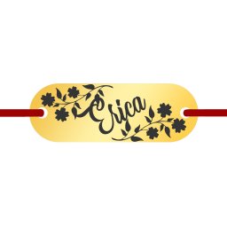 Martisor Bratara Inox Placuta Aurie Nume Erica