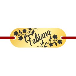 Martisor Bratara Inox Placuta Aurie Nume Fabiana