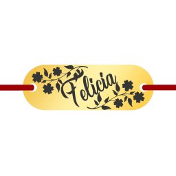 Martisor Bratara Inox Placuta Aurie Nume Felicia