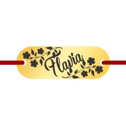 Martisor Bratara Inox Placuta Aurie Nume Flavia
