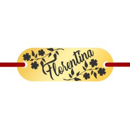 Martisor Bratara Inox Placuta Aurie Nume Florentina