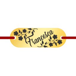 Martisor Bratara Inox Placuta Aurie Nume Francesca