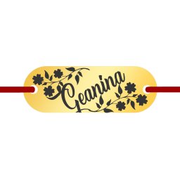 Martisor Bratara Inox Placuta Aurie Nume Geanina