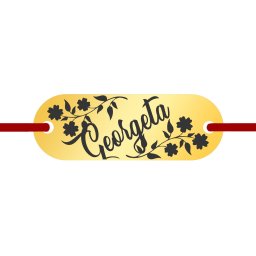 Martisor Bratara Inox Placuta Aurie Nume Georgeta