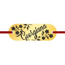 Martisor Bratara Inox Placuta Aurie Nume Georgiana