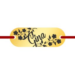 Martisor Bratara Inox Placuta Aurie Nume Gina