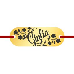 Martisor Bratara Inox Placuta Aurie Nume Giulia