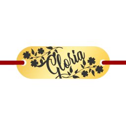 Martisor Bratara Inox Placuta Aurie Nume Gloria