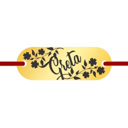 Martisor Bratara Inox Placuta Aurie Nume Greta