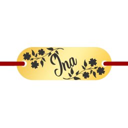 Martisor Bratara Inox Placuta Aurie Nume Ina