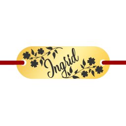 Martisor Bratara Inox Placuta Aurie Nume Ingrid