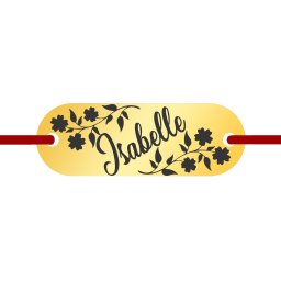 Martisor Bratara Inox Placuta Aurie Nume Isabelle