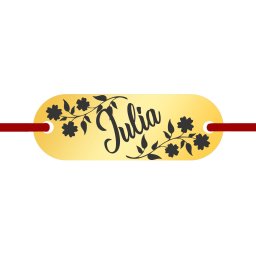 Martisor Bratara Inox Placuta Aurie Nume Iulia