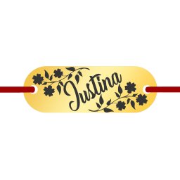 Martisor Bratara Inox Placuta Aurie Nume Iustina