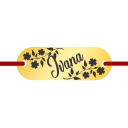 Martisor Bratara Inox Placuta Aurie Nume Ivana