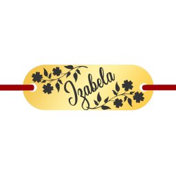 Martisor Bratara Inox Placuta Aurie Nume Izabela