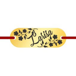 Martisor Bratara Inox Placuta Aurie Nume Larisa