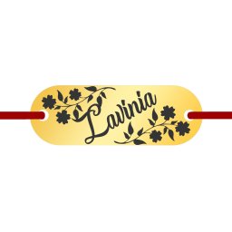 Martisor Bratara Inox Placuta Aurie Nume Lavinia