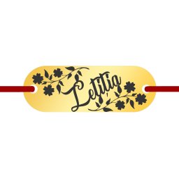 Martisor Bratara Inox Placuta Aurie Nume Letitia
