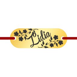Martisor Bratara Inox Placuta Aurie Nume Lidia