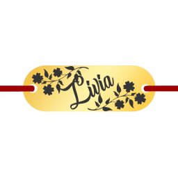 Martisor Bratara Inox Placuta Aurie Nume Livia