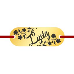 Martisor Bratara Inox Placuta Aurie Nume Lucia