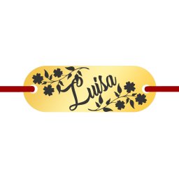 Martisor Bratara Inox Placuta Aurie Nume Luisa