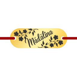 Martisor Bratara Inox Placuta Aurie Nume Madalina