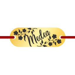 Martisor Bratara Inox Placuta Aurie Nume Medea