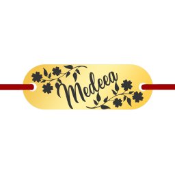 Martisor Bratara Inox Placuta Aurie Nume Medeea