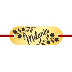 Martisor Bratara Inox Placuta Aurie Nume Melania