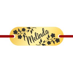 Martisor Bratara Inox Placuta Aurie Nume Melinda