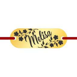 Martisor Bratara Inox Placuta Aurie Nume Melisa