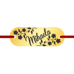 Martisor Bratara Inox Placuta Aurie Nume Mihaela
