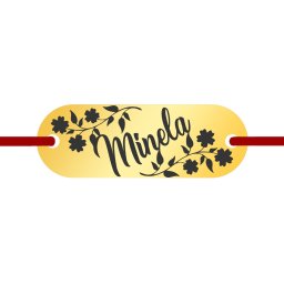 Martisor Bratara Inox Placuta Aurie Nume Minela