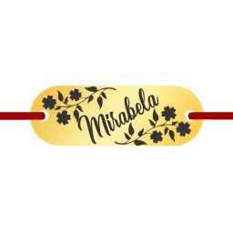 Martisor Bratara Inox Placuta Aurie Nume Mirabela